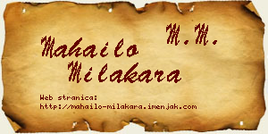 Mahailo Milakara vizit kartica